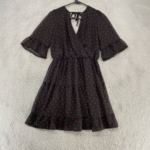 Non Stop Y2K Dress Womens Medium Retro Y2K Pinup Empire Waist Whimsigoth Black